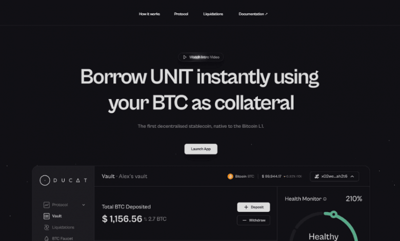 ducat-protocol-unveils-first-ever-permissionless-liquidation-system-on-bitcoin-layer-1